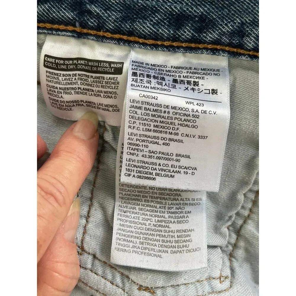 Levi’s 501 button fly blue denim jeans men 35/30 Mexico 2016